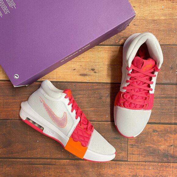 Nike Men's Lebron Witness VIII "Aster Pink" Basketball Shoes - Picture 1 of 6